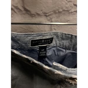 Women's Skort- Light Blue and White Striped Petite